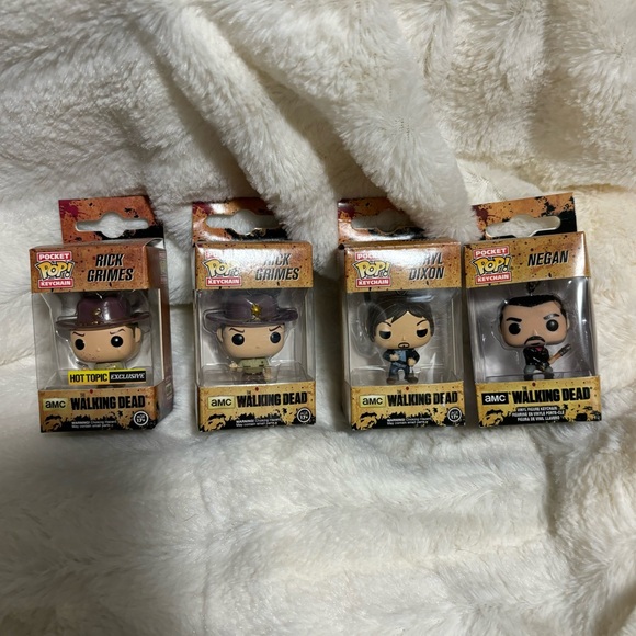 Funko Other - 4x Funko Pocket Pop Keychains - The Walking Dead Figures‎